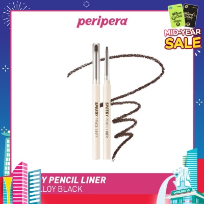PERIPERA Speedy Pencil Liner 01 Melloy Black 0.14g