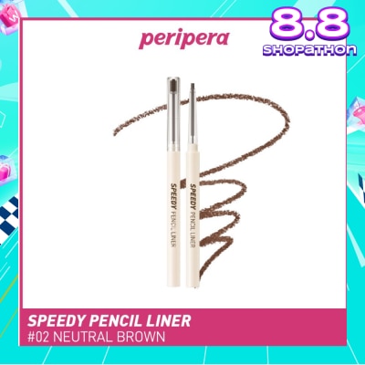 PERIPERA Speedy Pencil Liner 02 Neutral Brown 0.14g