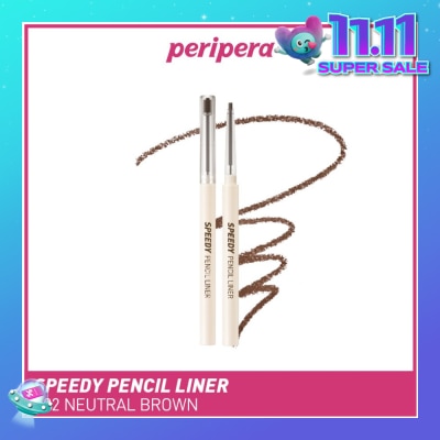 PERIPERA Speedy Pencil Liner 02 Neutral Brown 0.14g