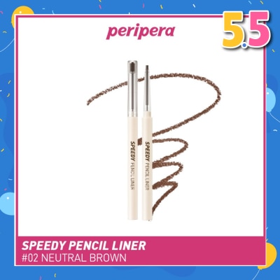 PERIPERA Speedy Pencil Liner 02 Neutral Brown 0.14g