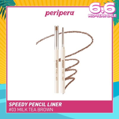 PERIPERA Speedy Pencil Liner 03 Milk Tea Brown 0.14g (Expiry: Feb`2026)