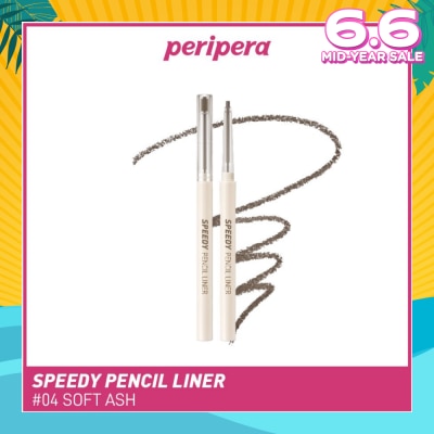 PERIPERA Speedy Pencil Liner 04 Soft Ash 0.14g