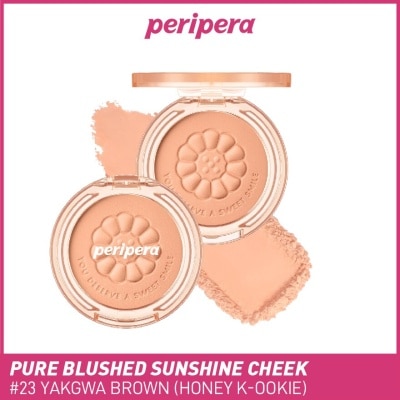 PERIPERA Pure Blushed Sunshine Cheek 23 Yakgwa Brown Honey K-Ookie 4.2g