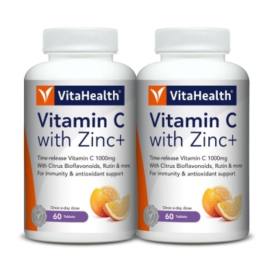 VITAHEALTH Vitamin C With Zinc+ Tablet 60s x 2
