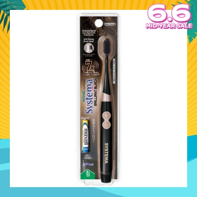 SYSTEMA Sonic Brilliant Black Toothbrush Electric 1s