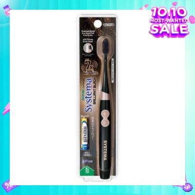 SYSTEMA Sonic Brilliant Black Toothbrush Electric 1s