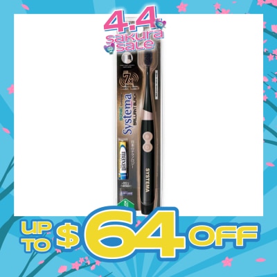 SYSTEMA - Sonic Brilliant Black Toothbrush Electric 1s