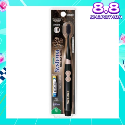 SYSTEMA Sonic Brilliant Black Toothbrush Electric 1s