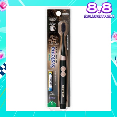 SYSTEMA Sonic Brilliant Black Toothbrush Electric 1s
