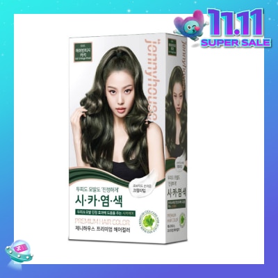 JENNYHOUSE Premium Hair Color #6AK Ash VKhaki (Helps Hair Stay Healthy With Cica Ingredients) 1s (Expiry: Aug`2026)