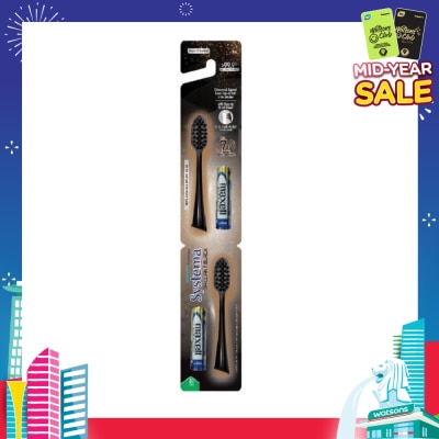 SYSTEMA Sonic Brilliant Black Toothbrush Refills Compact Head 2s