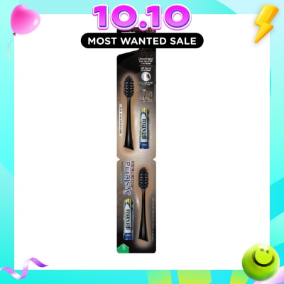 SYSTEMA Sonic Brilliant Black Toothbrush Refills Compact Head 2s image