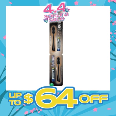 SYSTEMA - Sonic Brilliant Black Toothbrush Refills Compact Head 2s