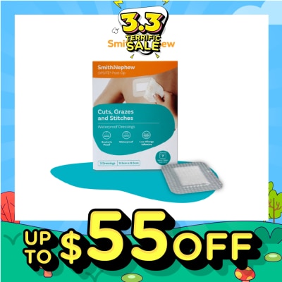 SMITH & NEPHEW Opsite Post-Op Clear Adhesive Waterproof Dressings 9.5cm X 8.5 cm (Minimal Pain On Removal) 3s