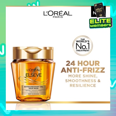 L'OREAL PARIS ELSEVE Extraordinary Oil Hair Mask (24Hr Anti-Frizz + Deep Hydrates Dry & Frizzy Hair) 250ml