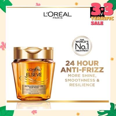 L'OREAL PARIS ELSEVE Extraordinary Oil Hair Mask (24Hr Anti-Frizz + Deep Hydrates Dry & Frizzy Hair) 250ml