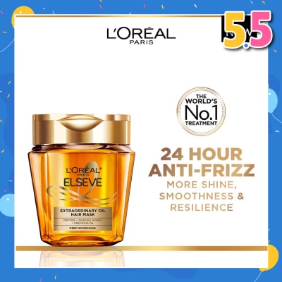 L'OREAL PARIS ELSEVE Extraordinary Oil Hair Mask (24Hr Anti-Frizz + Deep Hydrates Dry & Frizzy Hair) 250ml