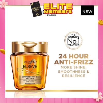 L'OREAL PARIS ELSEVE Extraordinary Oil Hair Mask (24Hr Anti-Frizz + Deep Hydrates Dry & Frizzy Hair) 250ml