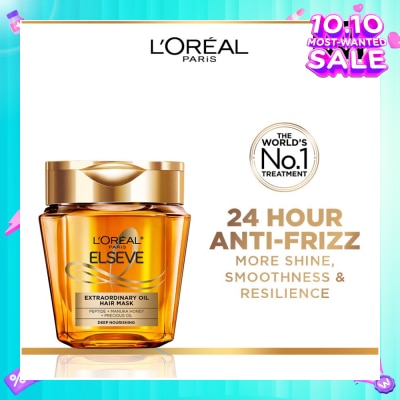 L'OREAL PARIS ELSEVE Extraordinary Oil Hair Mask (24Hr Anti-Frizz + Deep Hydrates Dry & Frizzy Hair) 250ml