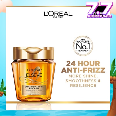 L'OREAL PARIS ELSEVE Extraordinary Oil Hair Mask (24Hr Anti-Frizz + Deep Hydrates Dry & Frizzy Hair) 250ml