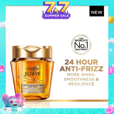 L'OREAL PARIS ELSEVE - Extraordinary Oil Hair Mask (24Hr Anti-Frizz + Deep Hydrates Dry & Frizzy Hair) 250ml
