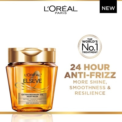 L'OREAL PARIS ELSEVE Extraordinary Oil Hair Mask (24Hr Anti-Frizz + Deep Hydrates Dry & Frizzy Hair) 250ml