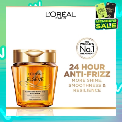 L'OREAL PARIS ELSEVE Extraordinary Oil Hair Mask (24Hr Anti-Frizz + Deep Hydrates Dry & Frizzy Hair) 250ml