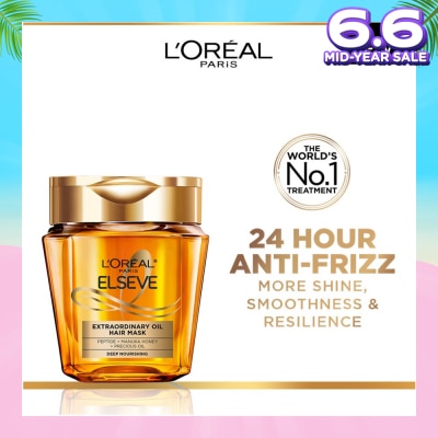 L'OREAL PARIS ELSEVE Extraordinary Oil Hair Mask (24Hr Anti-Frizz + Deep Hydrates Dry & Frizzy Hair) 250ml
