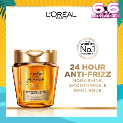 L'OREAL PARIS ELSEVE Extraordinary Oil Hair Mask (24Hr Anti-Frizz + Deep Hydrates Dry & Frizzy Hair) 250ml