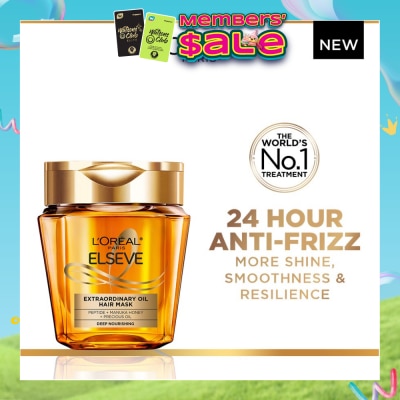 L'OREAL PARIS ELSEVE - Extraordinary Oil Hair Mask (24Hr Anti-Frizz + Deep Hydrates Dry & Frizzy Hair) 250ml