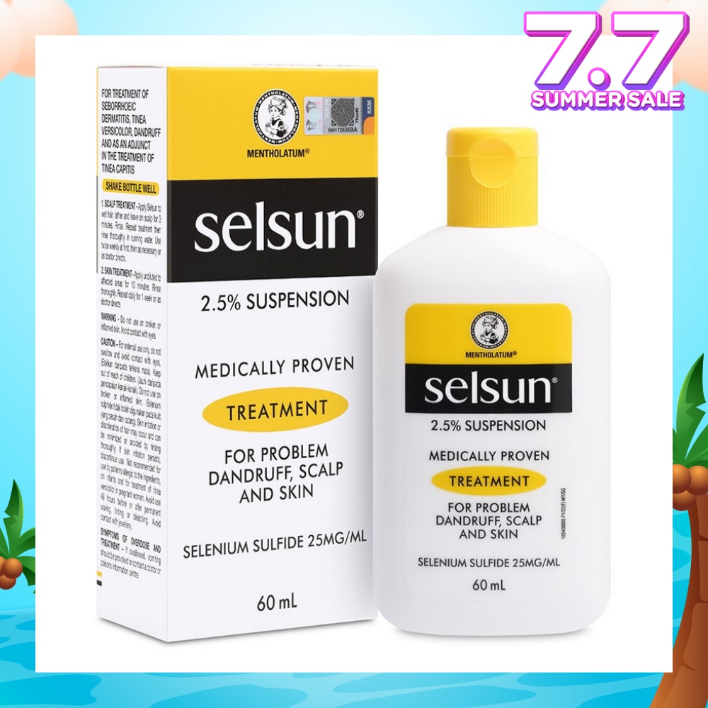 2.5% Anti Dandruff Suspension Shampoo (Medically Proven Treatment For Problem Dandruff, Scalp And Skin) 60ml