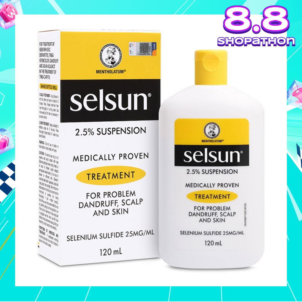 2.5% Anti Dandruff Suspension Shampoo (Medically Proven Treatment For Problem Dandruff, Scalp And Skin) 120ml