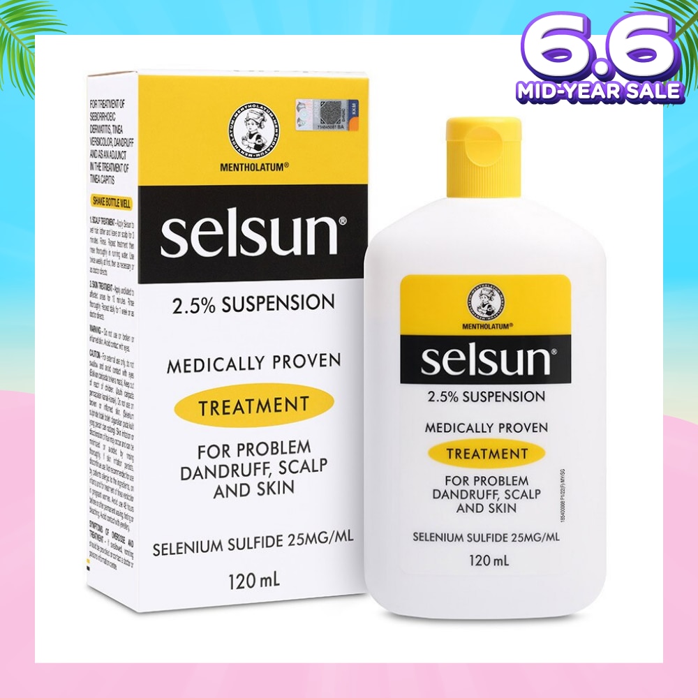2.5% Anti Dandruff Suspension Shampoo (Medically Proven Treatment For Problem Dandruff, Scalp And Skin) 120ml