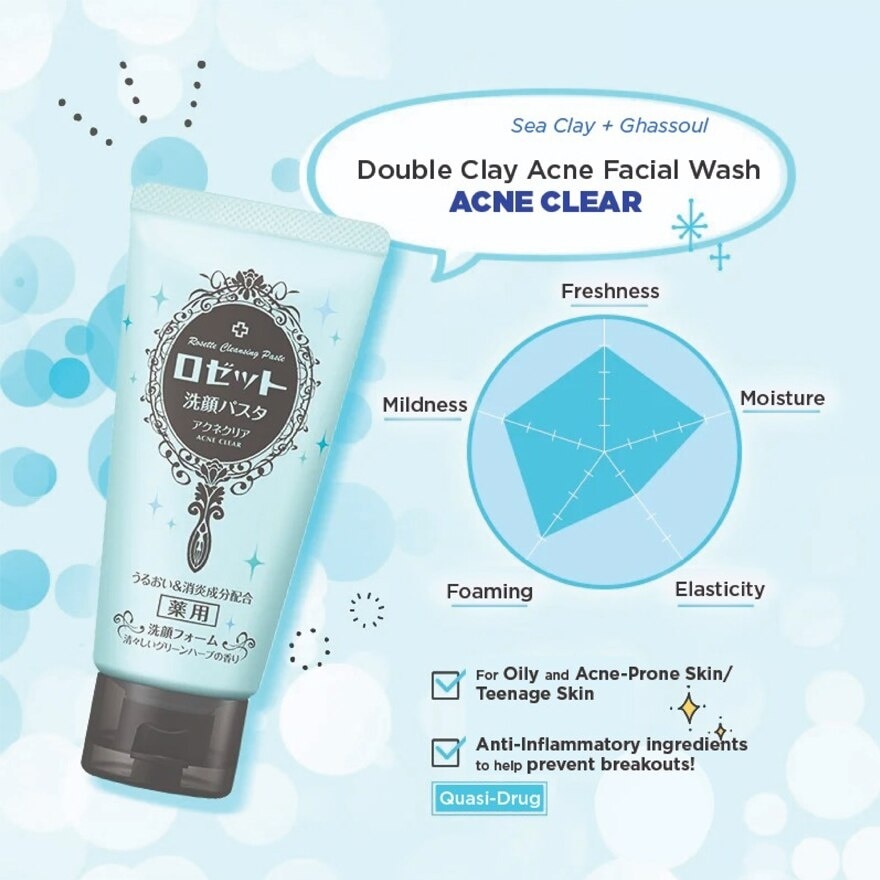 Face Wash Acne Clear (For Oily And Acne Prone Skin, Teenage Skin. Perfect For Fighting Inflammation And Preventing Future Breakouts) 120g