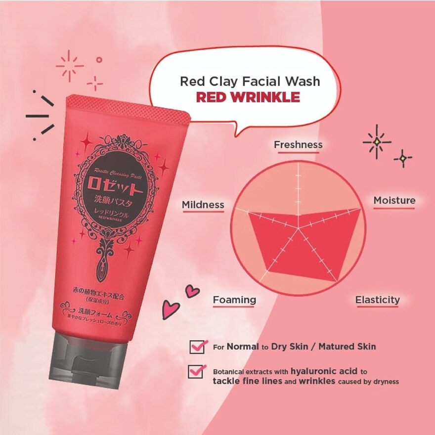 Face Wash Red Wrinkle (For Normal To Dry, Mature Skin With Fine Lines. Reduce Appearance Of Dry Fine Lines And Wrinkles. Anti Aging And High Moisturizing) 120g