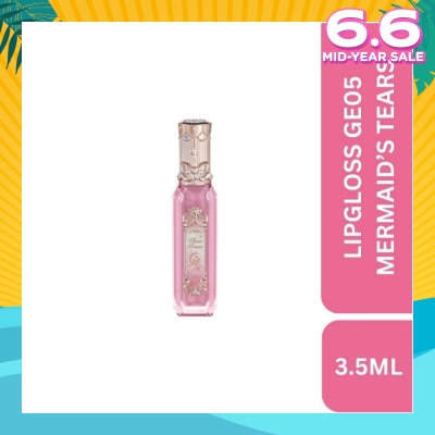 FLOWER KNOWS Moonlight Mermaid (Jewelry Lip Gloss) Ge05 Mermaids Tears, Weightless, Non Greasy Finish 3.5ml