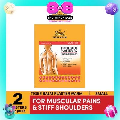 TIGER BALM - Plaster Warm Small (For Muscular Pains & Stiff Shoulders) 2s