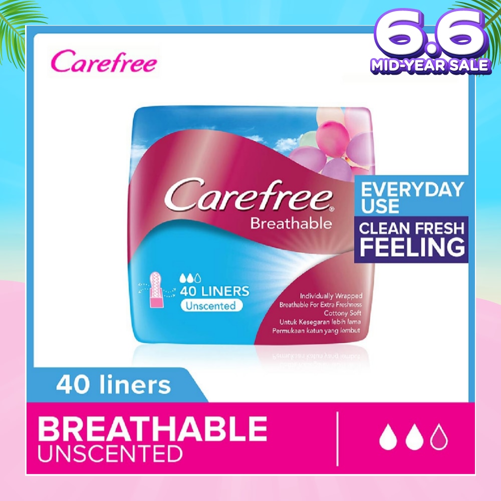 Breathable Unscented Panty Liners 40s
