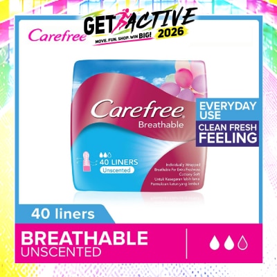 CAREFREE - Breathable Unscented Panty Liners 40s image