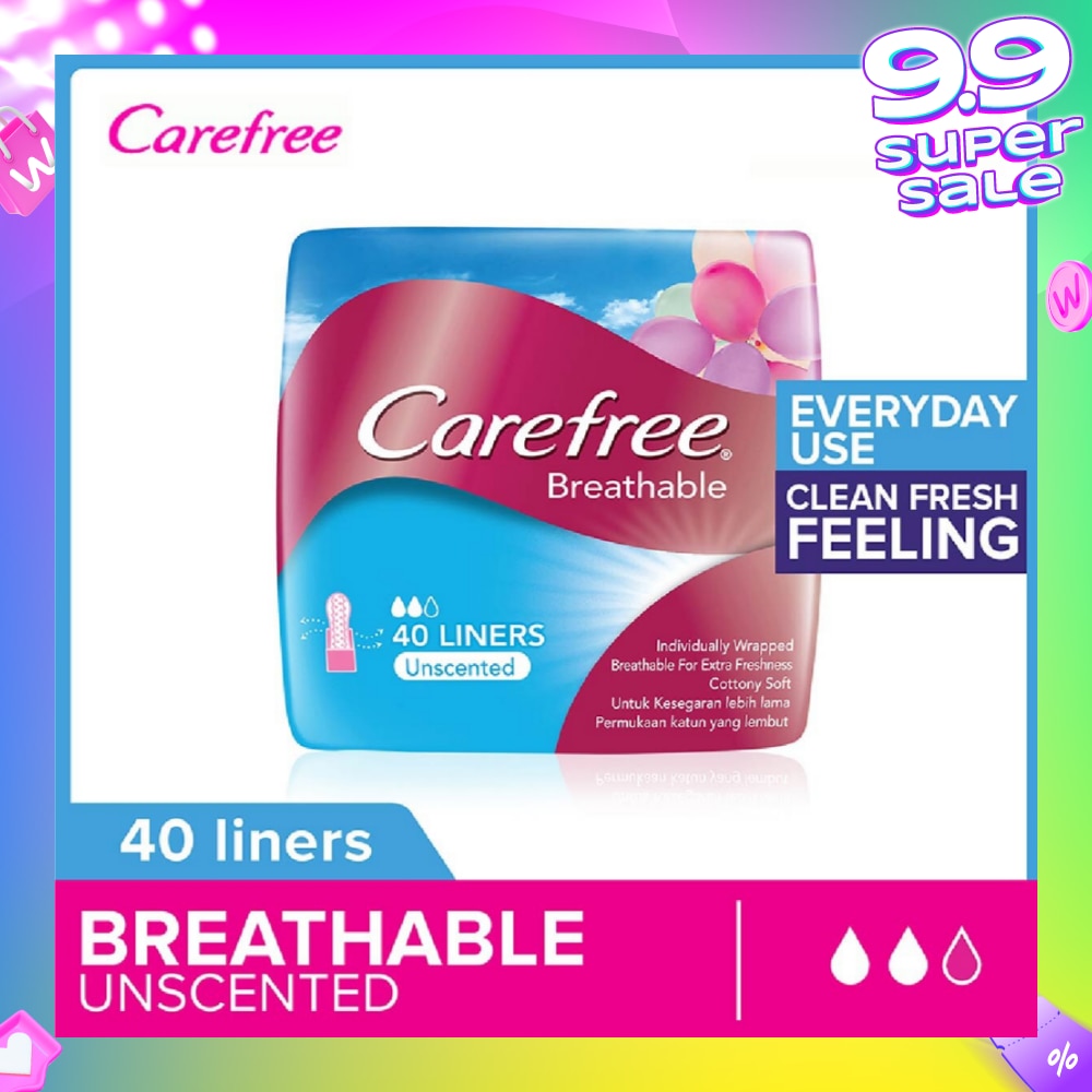 Breathable Unscented Panty Liners 40s