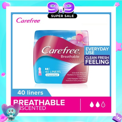 CAREFREE - Breathable Unscented Panty Liners 40s image