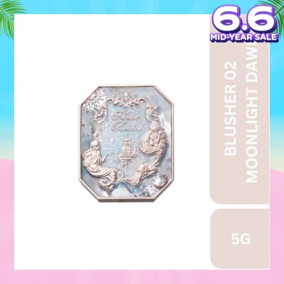 FLOWER KNOWS Moonlight Mermaid (Jewelry Gradient Blush) 02 Moonlight Dawn, A Cashmere Like Powder That Applies Smoothly And Effortlessly To Your Cheeks 5g