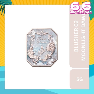 FLOWER KNOWS Moonlight Mermaid (Jewelry Gradient Blush) 02 Moonlight Dawn, A Cashmere Like Powder That Applies Smoothly And Effortlessly To Your Cheeks 5g