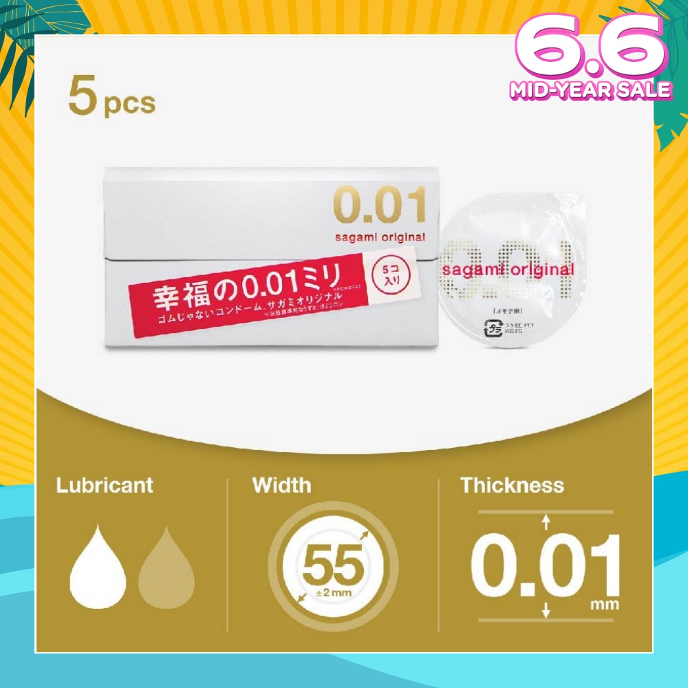 Original 0.01 Pu Condom, Standard Size (The Average Thickness Of Just 0.018±0.008Mm, It Instantly Conveying The Warmth Of Your Partner's Skin For A More Natural Feel) 5s