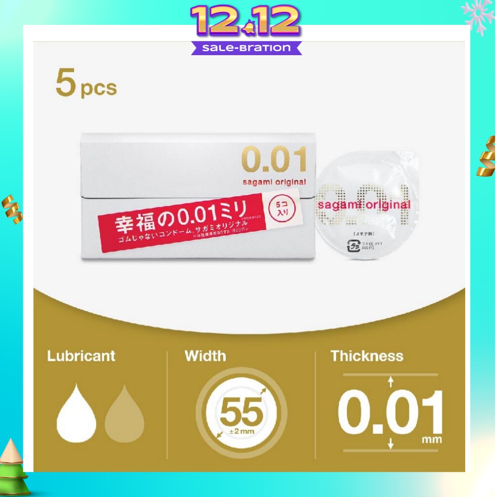Original 0.01 Pu Condom, Standard Size (The Average Thickness Of Just 0.018±0.008Mm, It Instantly Conveying The Warmth Of Your Partner's Skin For A More Natural Feel) 5s