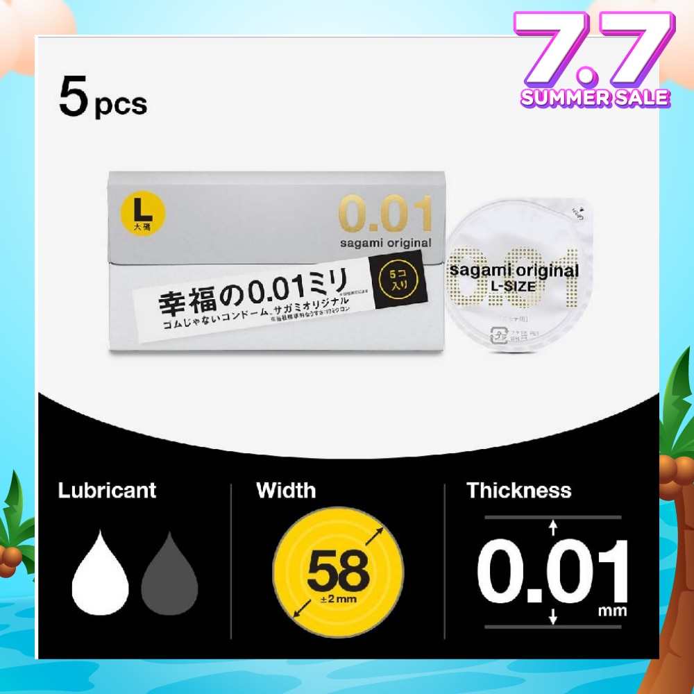 Original 0.01 PU condom, L Size (The Average Thickness Of Just 0.018±0.008Mm, It Instantly Conveying The Warmth Of Your Partner's Skin For A More Natural Feel) 5s