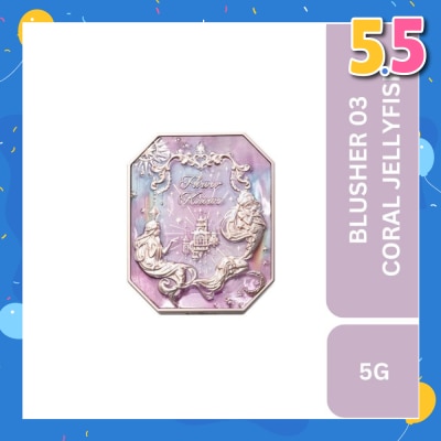FLOWER KNOWS Moonlight Mermaid (Jewelry Gradient Blush) 03 Coral Jellyfish, A Cashmere Like Powder That Applies Smoothly And Effortlessly To Your Cheeks 5g