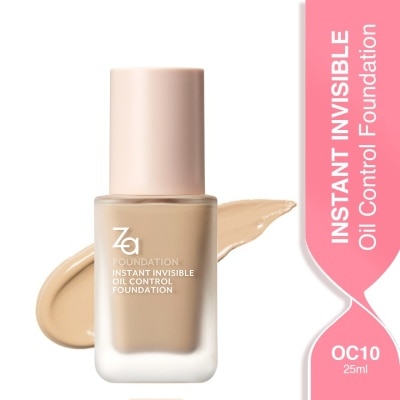 ZA Instant Invisible Oil Control Foundation (OC10) True Concealing No Darkening, 24 Hours Long Lasting 25ml