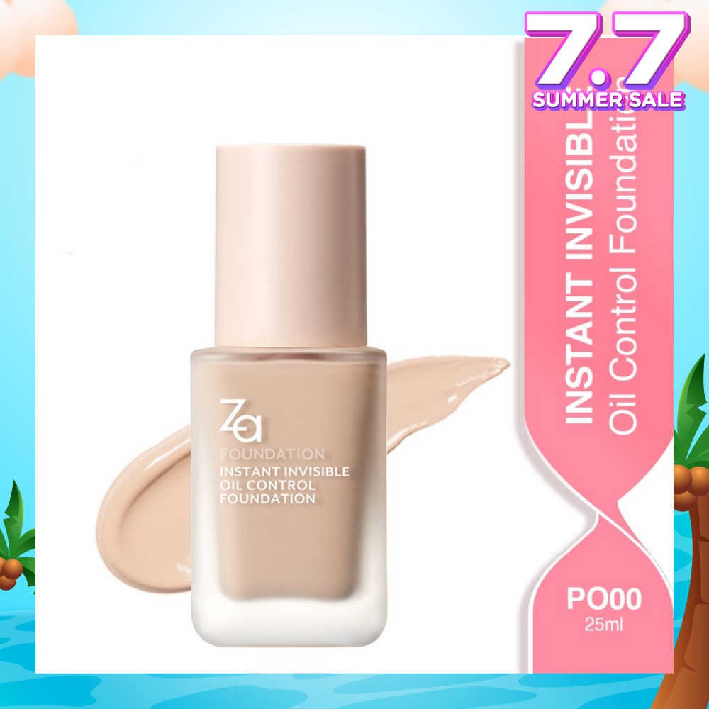 Instant Invisible Oil Control Foundation (PO00) True Concealing No Darkening, 24 Hours Long Lasting 25ml