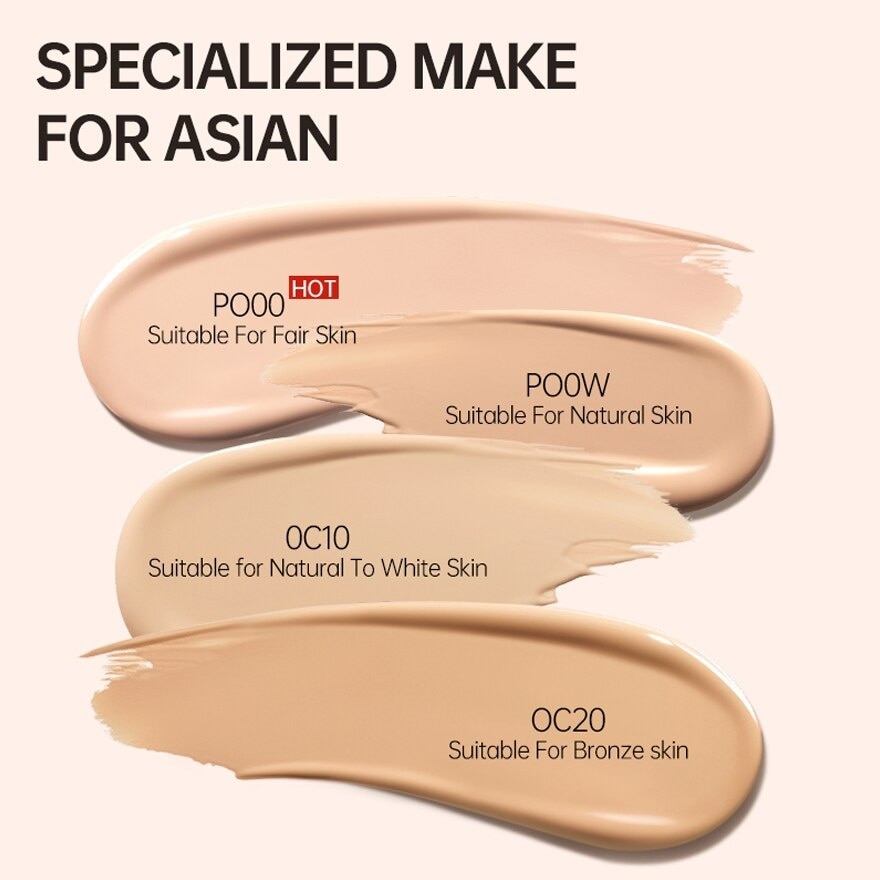 Instant Invisible Oil Control Foundation (PO00) True Concealing No Darkening, 24 Hours Long Lasting 25ml